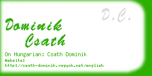 dominik csath business card